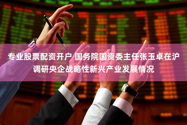 专业股票配资开户 国务院国资委主任张玉卓在沪调研央企战略性新兴产业发展情况